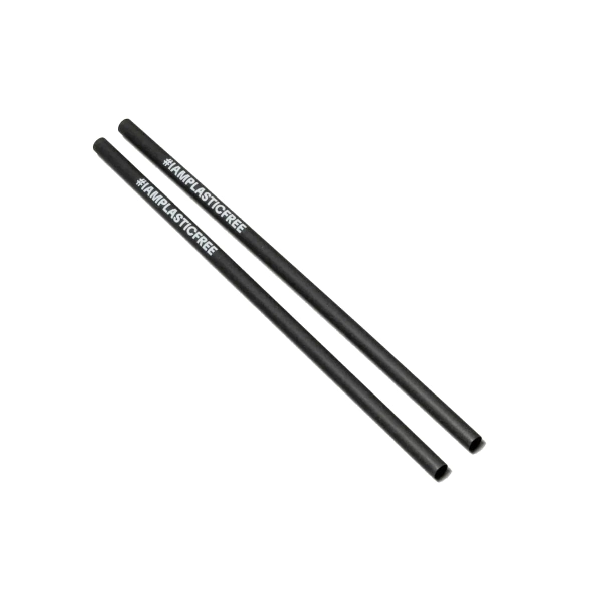 #IAMPLASTICFREE 300 Stück Nachhaltige Trinkhalme 2.0 7x210 mm schwarz – Strohhalme, hitzeresistent, wiederverwendbar, biologisch abbaubar