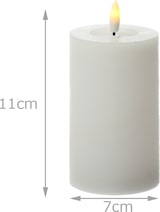 thumbnail of LED Kerzen LINA Rustik Optik für Adventskranz 7x11cm Timer weiß 4er Set
