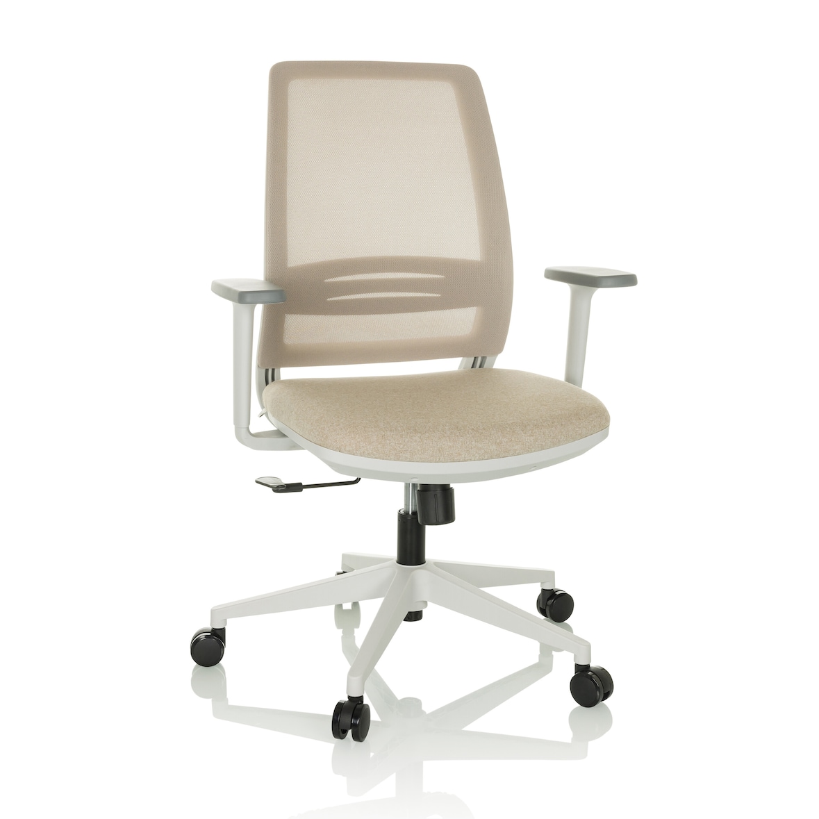 Bürostuhl / Drehstuhl PROFONDO ECO W Netzstoff / Stoff beige hjh OFFICE