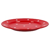 thumbnail of Essteller flach Emily 27cm rot mit weißen Punkten