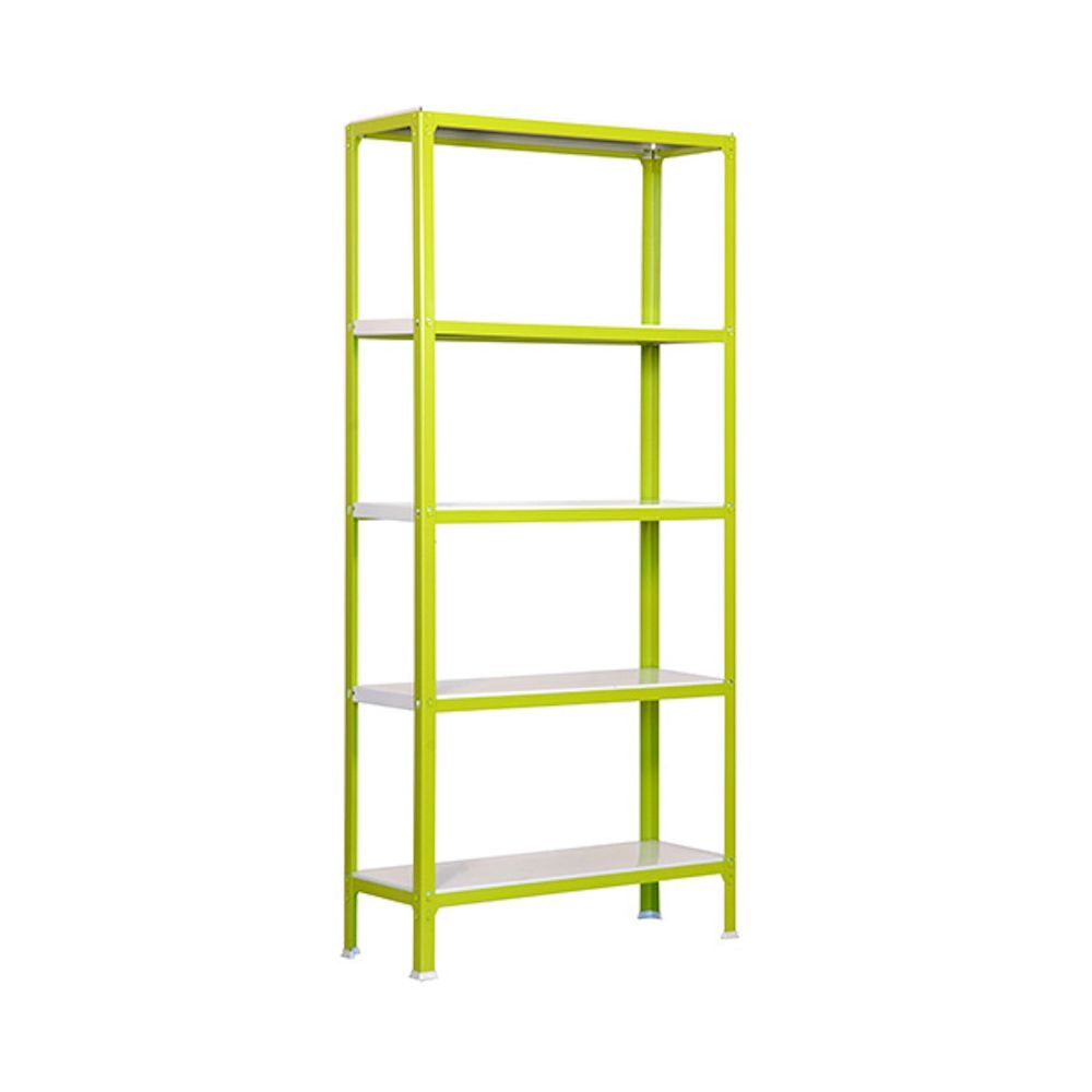 PROREGAL Étagère de vie LIVING KOALA METAL avec 5 étagères | HxLxP 180x80x40cm | Charge du compartiment 150kg | Vert/Blanc