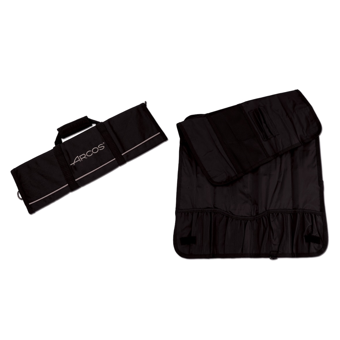 Arcos Messentas met capaciteit voor 8 stuks, 100% Polyester 500 x 510 mm, kleur Zwart (MESSEN NIET INBEGREPEN)