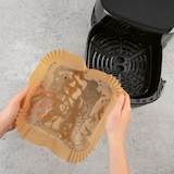 thumbnail of Rachs KOCHWERK Backpapier Schalen für Heißluft-Fritteusen 100er-Set 20x20x4,5cm braun