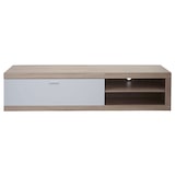 thumbnail of TV-Rack HWC-L33, TV-Board Fernsehtisch Lowboard TV-Schrank Kommode, Holz 43x180x41cm Staufach, Eiche-Optik, weiß