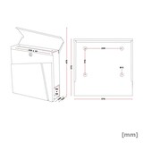 thumbnail of Helloshop26 - Boite aux lettres design anthracite murale porte journal magazine acier galvanisé 37 x 37 x 10,5 cm anthracite 16_0000098