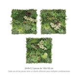 thumbnail of Bonerva | Jardín Vertical Artificial Bahamas | Pack 3 Piezas 100x100 Cm (3m²) | Planta artificial decoración oficina, hotel, restaurante | MAL1217