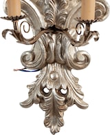 thumbnail of BISCOTTINI Shabby wandleuchte in holz und eisen antik silber blatt finish made in italy 18x25x55 cm