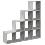 thumbnail of vidaXL Raumteiler-Bücherregal 4 Stufen Betongrau 131,5x29x131,5 cm