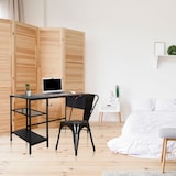 thumbnail of Secretária WORKSPACE H I preto/castanho hjh OFFICE