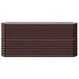 thumbnail of Helloshop26 - Jardinière bac lit surélevé plantes fleurs terrasse jardin de jardin acier enduit de poudre marron 02_0039501