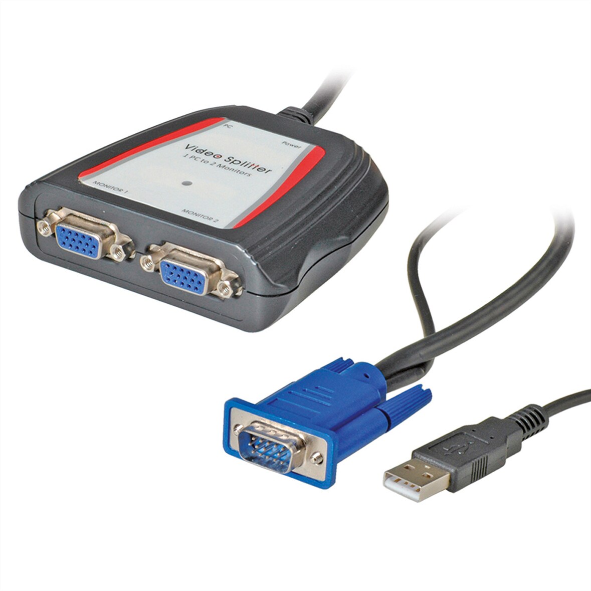 VALUE Portabler VGA Video-Splitter, 2fach, 250MHz