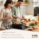 thumbnail of Briebe Batería de Cocina Inducción 6 Piezas Aluminio Fundido 3 Ollas con Tapa de Cristal Antiadherente, Negro, MGK-18