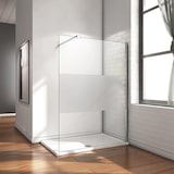 thumbnail of Walk In Dusche Begehbare Duschwand Glas Duschabtrennung Duschtrennwand Glastrennwand Glaswand mit NANO-Beschichtung halbmatt Mittelteil 140cm