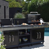 thumbnail of MF - Barbacoa de Gas FIDGI 4 Quemadores con Aparador y Fregadero. Parrilla Lateral y Plancha Hierro Fundido - Cocina Exterior para 10 Personas