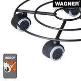 thumbnail of WAGNER Pflanzenroller DRAHT Ø 30 x 6,5 cm, für Innenbereich, Soft-Rollen, Stahl schwarz matt, Tragkraft 60 kg - 20094401