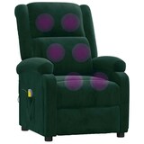 thumbnail of vidaXL Massagesessel Dunkelgrün Samt