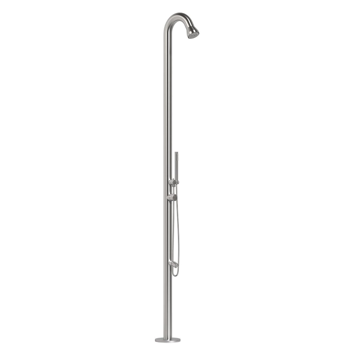 Sined Bosa Doccia Per Piscina In Acciaio 316l Con Doccetta a Mano e Lavapiedi Inox Satinato