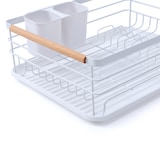 thumbnail of Home Nature Wohnkonzept Geschirrabtropfgestell Küchen Organizer Abtropfgestell Metall einlagig weiß nordisch Spülbecken Tellerhalter 43 cm