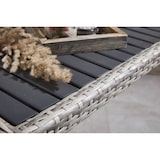 thumbnail of METRO PROFESSIONAL Tavolo da bistrot Barbados, alluminio/polirattan, 70 x 70 cm, piano del tavolo effetto legno, nero