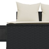 thumbnail of vidaXL Ligbed 2-persoons met kussens poly rattan zwart