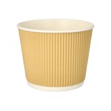 thumbnail of 25 Suppenbecher, Pappe rund 998 ml Ø 13,5 cm · 10,8 cm braun/weiss Ripple Wall