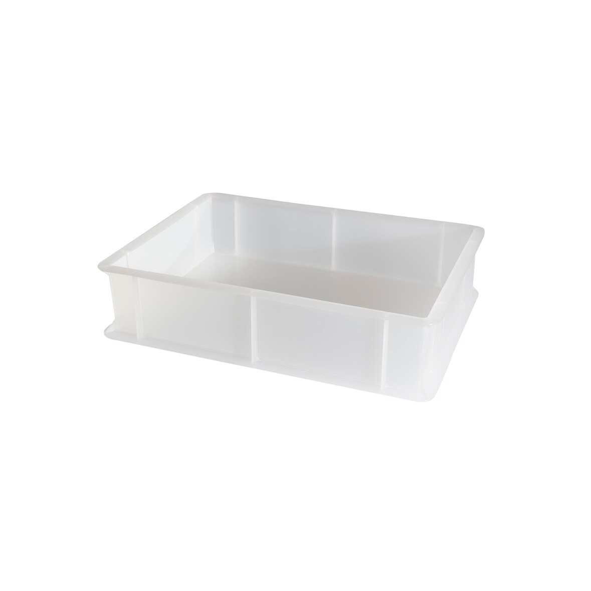 2 Cassette impilabili per lievitazione pane e pizza, polietilene, 30x40x10, bianco