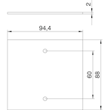 thumbnail of OBO Bettermann Abdeckplatte T12L P05S 9011 7408140