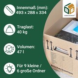 thumbnail of 150 x Bücherkarton Profi 40 kg Traglast stabiler Umzugskarton Bücherkiste Umzug 2-wellige Movebox BB-Verpackungen
