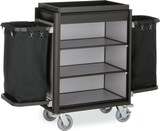 thumbnail of WAS Germany - Zimmerservicewagen Isabella, 2 Wäschesäcke, 155 x 54 x 116 cm, schwarze Kantenprofile/Aluoptik