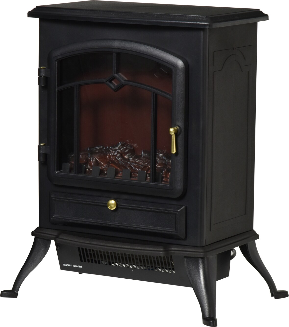 Chimenea eléctrica portátil 1000/2000W con efecto de llama termostato y protección contra sobrecalentamiento para salas 15-20 m² 45x28x54 cm