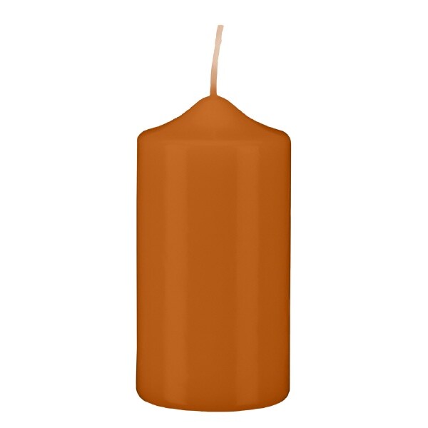 Stumpen Kerzen Cotto 25 x Ø 7 cm, 6 Stück getauchte Stumpenkerzen mit Spitzkopf in RAL Qualität