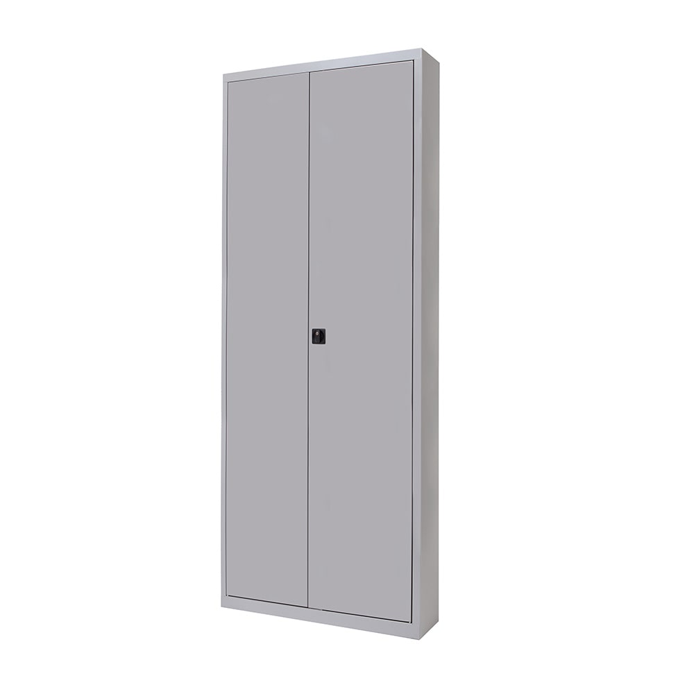 Rocada armario metálico puertas batientes color gris ral 9006 incluye 4 baldas. Medida 102x198x45cm (largo x alto x prof.)