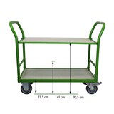 thumbnail of Profi Etagenwagen 250 kg 2 Etagen höhenverstellbar Plattformwagen Transportwagen Handwagen