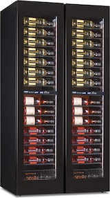 thumbnail of KLIMAITALIA Zweitüriger Weinkühlschrank 4 T°zonen. Unendliche Glastüren. LED-Beleuchtung. Edelst.regale. Thermo digital. Mod. SW224-4TB
