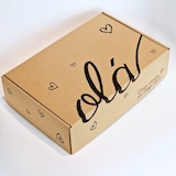 thumbnail of Caixa Postal c/ Padrão Olá em preto 200x200x70 mm