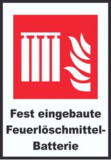 thumbnail of Fest eingebaute Feuerlöschmittel-Batterie Schild A6 (105x148mm)