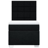 thumbnail of vidaXL Boxspringbett mit Matratze Schwarz 90x200 cm Stoff