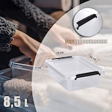 thumbnail of Aufbewahrungsbox mit Deckel 4er Set 8,5 Liter Kunststoffbox Stapelbox Lagerbox Regalbox