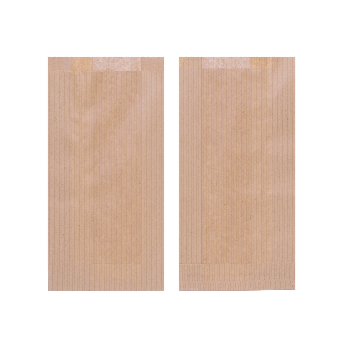 1000x Bäckerfaltenbeutel 120 + 50 x 230 mm braun (427)