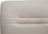 thumbnail of Sitzbank | HxBxT 90x160x58cm | Sitzhöhe 49cm | Rückenlehne Stoff/Textil Edelstahl gebürstet | Creme-Beige 160cm | Esszimmerbank Bank Polsterbank