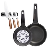 thumbnail of BERGNER - Set di Padelle Ø20/24cm in Alluminio Fuso Adatto per Induzione con Set di 3 Coltelli in Acciaio Inox con Supporto Magnetico da Parete