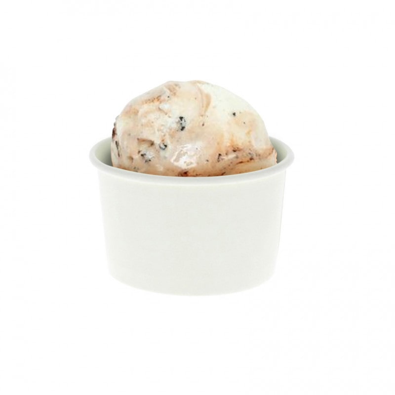 50 Uds. Tarrinas para helados blanca 80ml (3Oz)  Ref HEL001B