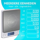 thumbnail of SOEM® Keukenweegschaal Digitaal met Kom en Roze maatlepel set – Compacte Precisie Weegschaal 0.1 gram – Koffie Weegschaal  – Tarra functie