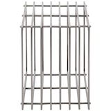 thumbnail of DELUKE® Kaminholzregal Metall PREMIUM Innen und Aussen Edelstahl Brennholzregal innen Kaminholzständer Kaminholzhalter Feuerholzregal Aussen 40x50x150