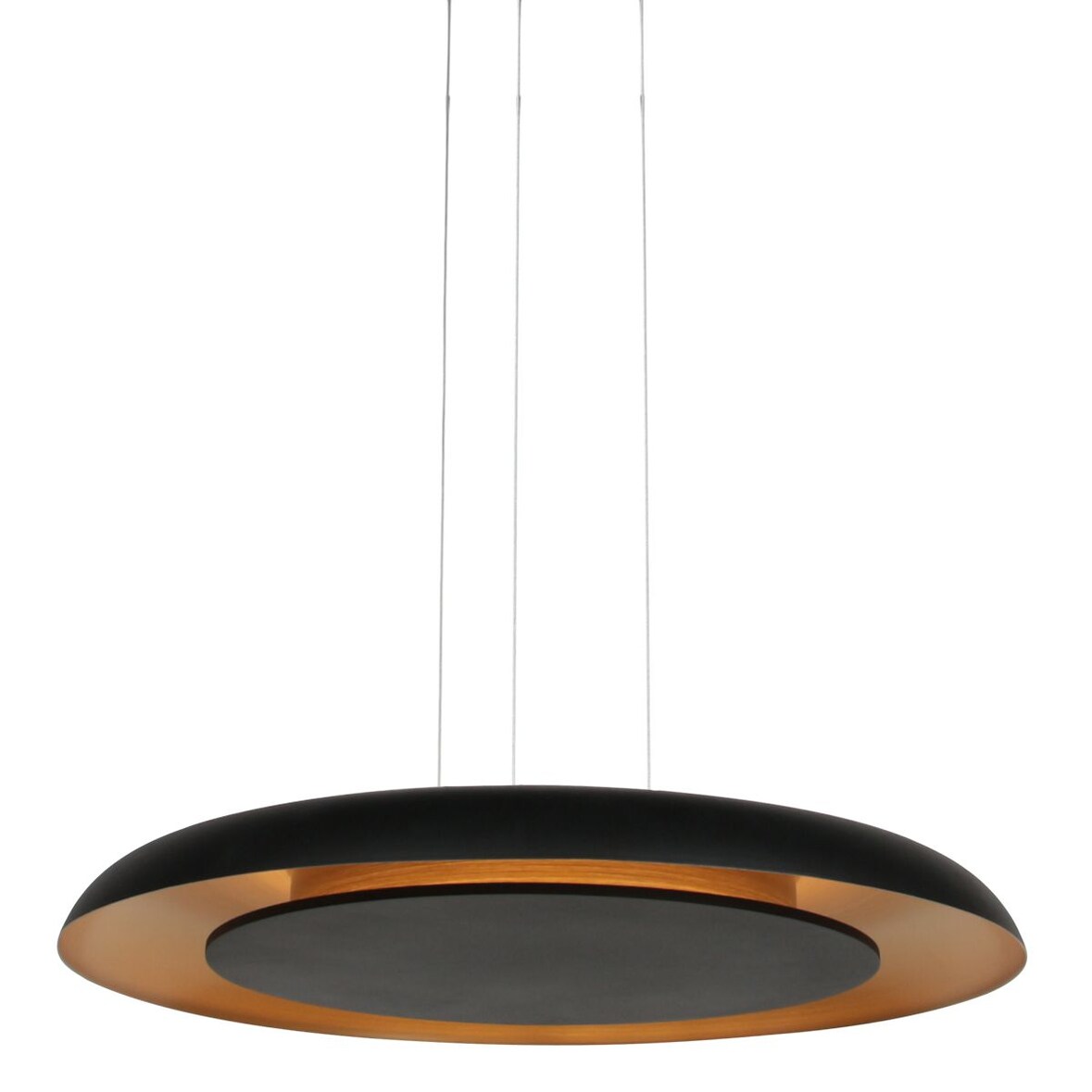 Steinhauer Pendelleuchte 2-fl. "Golden Veil" 4332ZW Schwarz + Gold