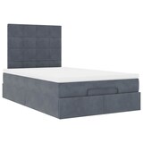 thumbnail of vidaXL Ottoman-Bett mit Matratzen & LEDs Dunkelgrau 120x190 cm Samt