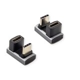 thumbnail of ROLINE USB4 Gen 3x2 Adapter Typ C ST/BU, Aluminium, 360°, breit, silberfarben