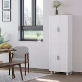 thumbnail of HOMCOM Dispensa Cucina con 5 Ripiani Regolabili Bianco e color Legno