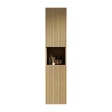 thumbnail of Badezimmer Wandschrank Golden Eiche 160x35x35 cm mit 2 Türen offenem Fach verstellbaren Böden Soft Close Scharnieren aus Sperrholz