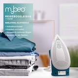 thumbnail of MyBeo Travel Reisebügeleisen, 1100 Watt Bügeleisen mit Dampf und Edelstahl Gleitsohle